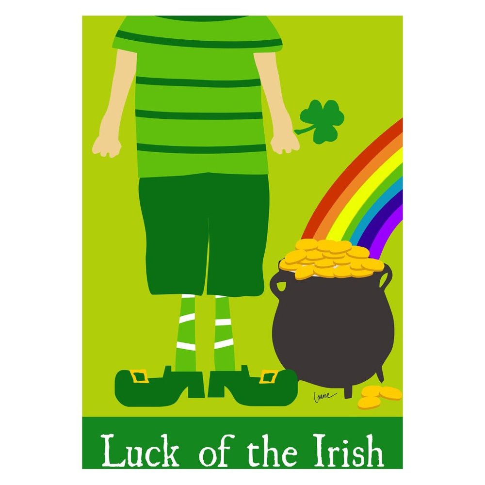 Toland Home Luck O' The Irish House Flag-28" x40"